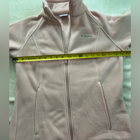 Columbia Fleece Light Pink Zip Up Jacket, Size M - Picture 4 of 14